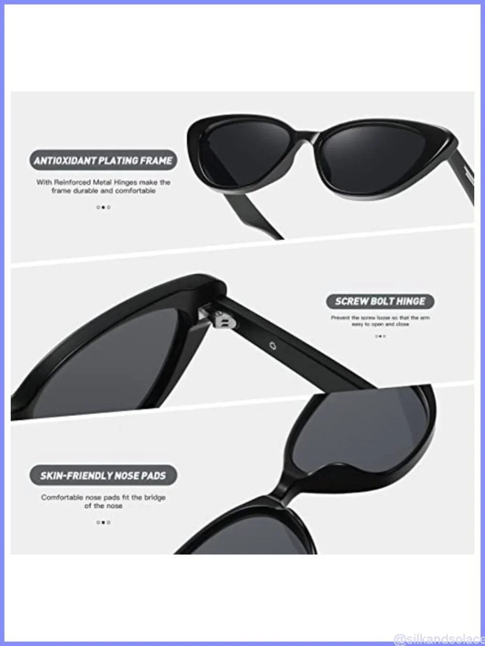 Small Narrow Cat Eye Sunglasses UV400 Retro 90s Women's